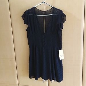 NWT Zara Black Polka-Dot Romper - XL